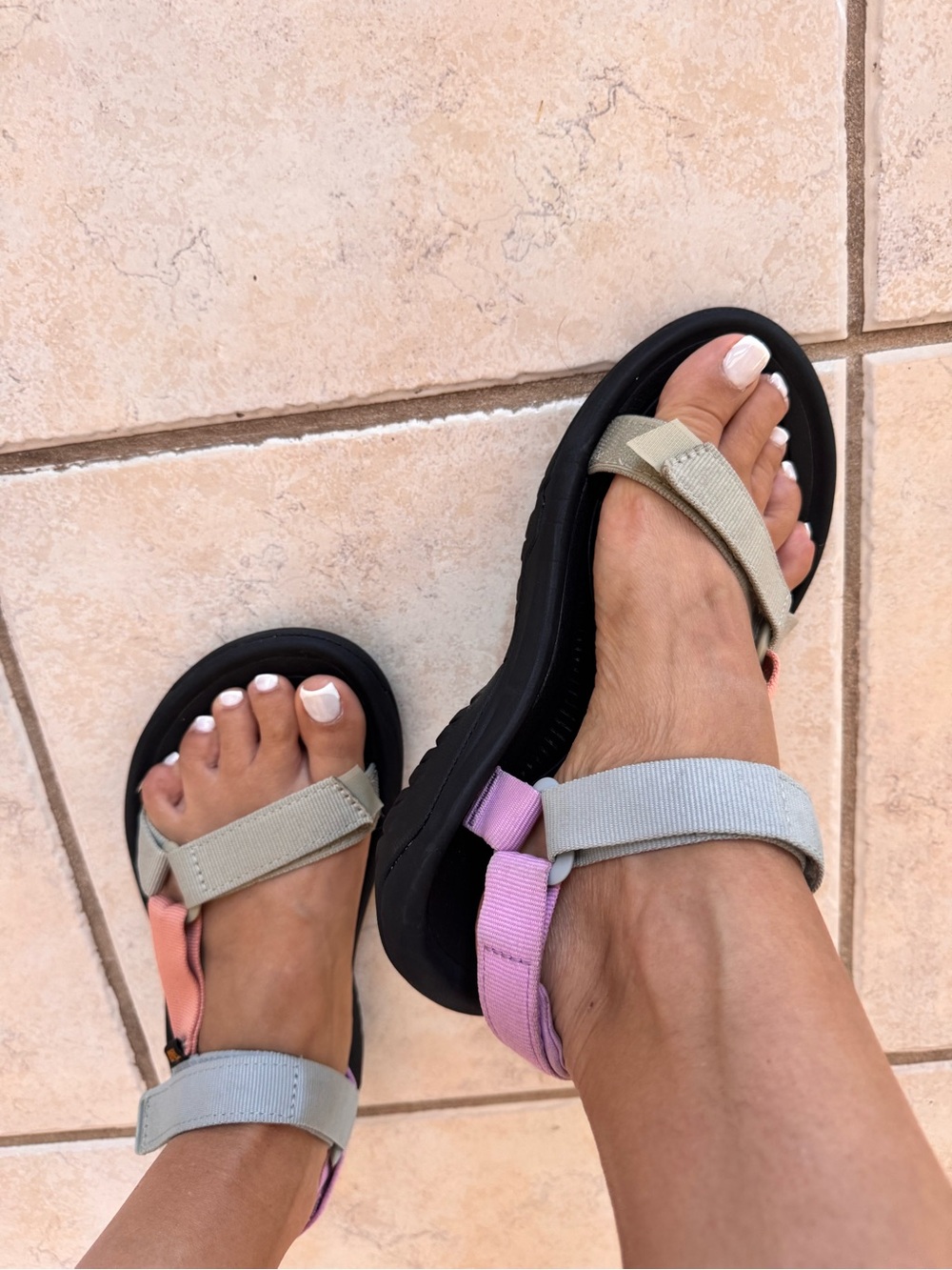 TEVA Hurricane XLT2 Eucalyptus Peach Bloom Strappy Sandals - Picture 6 of 8